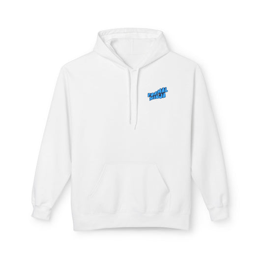 Retro Wave "FormalNinja" Hoodie — Small Blue Chest Logo