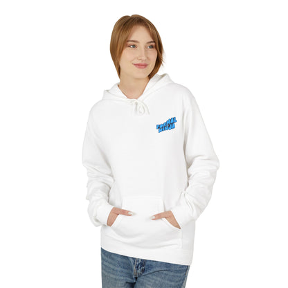 Retro Wave "FormalNinja" Hoodie — Small Blue Chest Logo